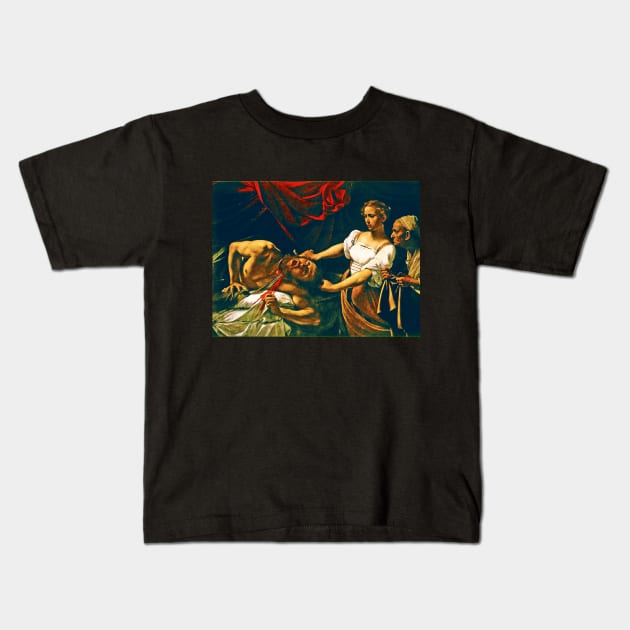 Caravaggio's Judith Kids T-Shirt by iceagethaws